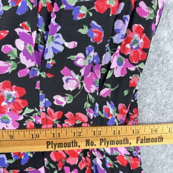 VTG Maggy London Maxi Dress Womens 6 Floral Prairie Romantic Y2K Whimsy Pockets - Picture 14 of 16